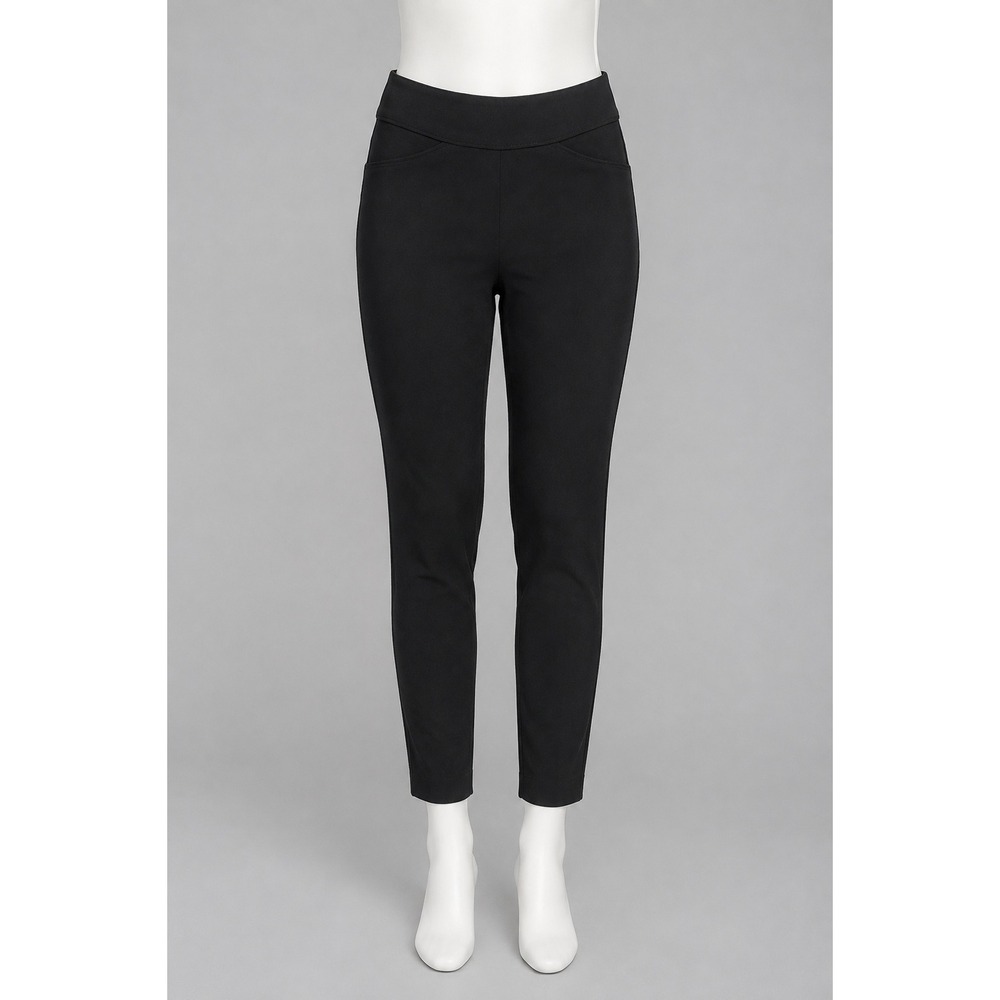 White House Black Market Slim Ankle Pants Black Side Zip Trousers Women 6